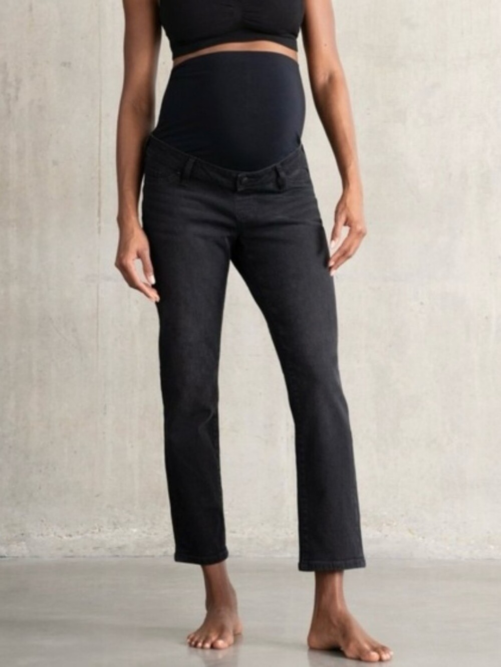 Seraphine Luca Organic Cotton Black Slim Leg Maternity Jeans